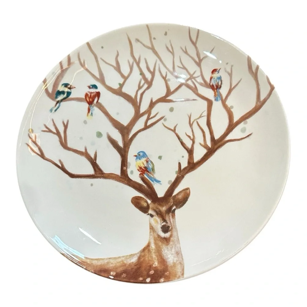 Pier 1 Imports Alexander the Deer Ironstone Plate and Mug